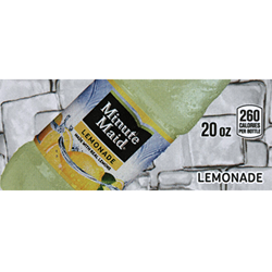 DS42MML20 - Minute Maid Lemonade Label (20oz Bottle with Calorie) - 1 3/4" x 3 19/32"