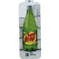 DS33SDCS20 - Royal Chameleon Sun Drop Citrus Soda Label (20oz Bottle with Calorie) - 3 5/8" x 10"