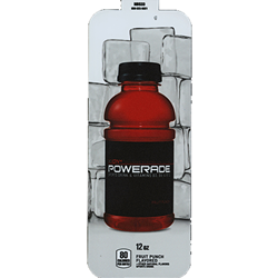 DS33PFP12  - Royal Chameleon Powerade Ion Fruit Punch Label (12oz Bottle with Calorie) - 3 5/8" x 10"