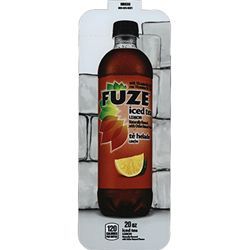 DS33FLT20 - Royal Chameleon Fuze Lemon Tea Label (20oz Bottle with Calorie) - 3 5/8" x 10"