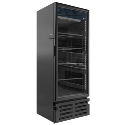 DS319 - Imbera G319 Single Door Cooler, Black on Black- With Health Lock & Key