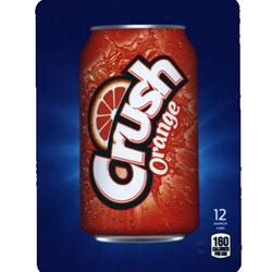 DS22CRO12  - D.N. HVV Orange Crush Label (12oz Can with Calorie) - 5 5/16" x 7 13/16"