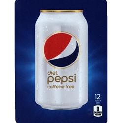 DS22PCFD12  - D.N. HVV Diet Pepsi Caffeine Free Label (12oz Can with Calorie) - 5 5/16" x 7 13/16"