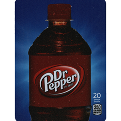 DS22DRP20 - D.N. HVV Dr Pepper  Label (20oz Bottle with Calorie) - 5 5/16" x 7 13/16"