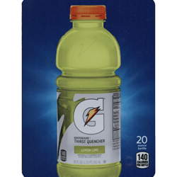 DS22GLL20	- D.N. HVV Gatorade Lemon Lime Label (20oz Bottle with Calorie) - 5 5/16" x 7 13/16"