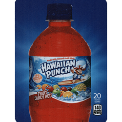 DS22HP20 - D.N. HVV Hawaiian Punch Label (20oz Bottle with Calorie) - 5 5/16" x 7 13/16"