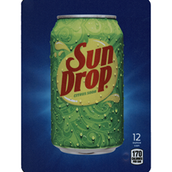 DS22SDC12 - D.N. HVV Sun Drop Citrus Label (12oz Can with Calorie) - 5 5/16" x 7 13/16"