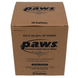 DS1152 - P.A.W.S. Antimicrobial Hand Wipes- Box of 100