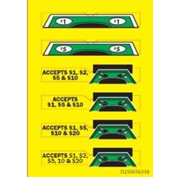 D250056338 - Mars/MEI 4 in 1 Credit Card Bezel Label Kit- No Set Back Version