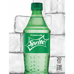 DS22S20 - D.N. HVV Sprite Label (20oz Bottle with Calorie) - 5 5/16" x 7 13/16"