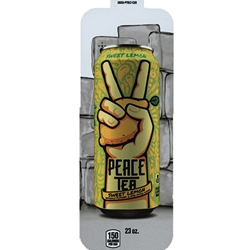 DS33PTSLT23 - Peace Tea Sweet Lemon Tea Label (23oz Can W/Calorie) - 3 5/8" X 10"