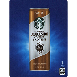 DS22SDCPCO11 - D.N. HVV Starbucks Doubleshot Coffee & Protein Coffee Label (11oz Can with Calorie) - 5 5/16" X 7 13/16"