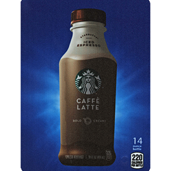 DS22SIECL14 - D.N. HVV Starbucks Iced Expresso Caffe Latte Label (14oz Bottle with Calorie) - 5 5/16" X 7 13/16"