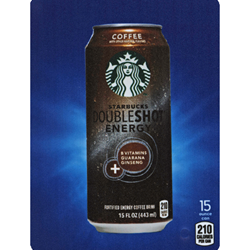 DS22SDC15 - D.N. HVV Starbucks Doubleshot Energy Coffee Label (15oz Can with Calorie) - 5 5/16" X 7 13/16"