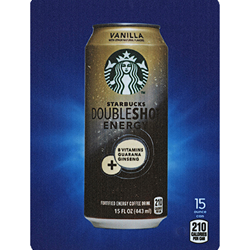 DS22SDV15 - D.N. HVV Starbucks Doubleshot Energy Vanilla Label (15oz Can with Calorie) - 5 5/16" X 7 13/16"