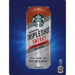 DS22STEC15 - D.N. HVV Starbucks TripleShot Energy Caramel Label (15oz Can with Calorie) - 5 5/16" X 7 13/16"