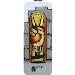 DS33PTHMGT23 - Peace Tea Hello Mango Green Tea Label (23oz Can W/Calorie) - 3 5/8" X 10"