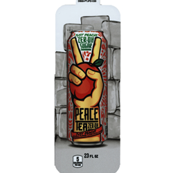 DS33PTJPZS23 - Peace Tea just Peachy ZER-OH Label (23oz Can W/Calorie) - 3 5/8" X 10"