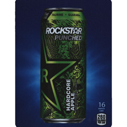 DS22RPHA16 - D.N. HVV Rockstar Punched Hardcore Apple Label (16oz Can with Calorie) - 5 5/16" x 7 13/16"