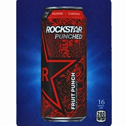 DS22RPFP16 - D.N. HVV Rockstar Punched Fruit Punch Label (16oz Can with Calorie) - 5 5/16" x 7 13/16"