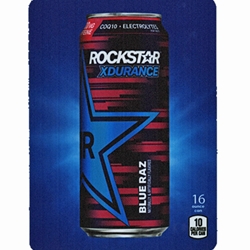 DS22RXBR16 - D.N. HVV Rockstar Xdurance Blue Raz Label (16oz Can with Calorie) - 5 5/16" x 7 13/16"