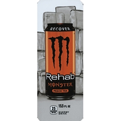 DS33MRTP155 - Royal Chameleon Monster Rehab Tea+Peach+Energy Label (15.5oz Can with Calorie) - 3 5/8" x 10"