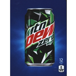 DS22MDZ12 - D.N. HVV Mt. Dew Zero Label (12oz Can with Calorie) - 5 5/16" x 7 13/16"