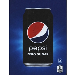 DS22PZ12 - D.N. HVV Pepsi Zero Sugar Label (12oz Can with Calorie) - 5 5/16" x 7 13/16"