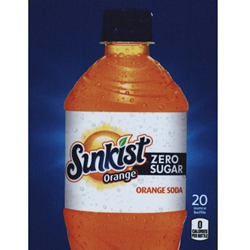 DS22SOZ20 - D.N. HVV Sunkist Orange Zero Label (20oz Bottle with Calorie) - 5 5/16" x 7 13/16"