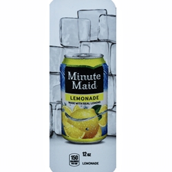 DS33MML12 - Royal Chameleon Minute Maid Lemonade Label (12oz Can with Calorie) - 3 5/8" x 10"