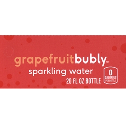 DS42BG20 - Bubly Sparkling Water Grapefruit Label (20oz Bottle with Calorie) - 1 3/4" x 3 19/32"