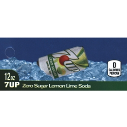 DS427UPZ12 - 7up Zero Label (12oz Can with Calorie) - 1 3/4" x 3 19/32"