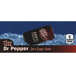 DS42DRPZ12 - Dr. Pepper Zero Label (12oz Can with Calorie) - 1 3/4" x 3 19/32"