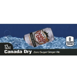 DS42CDZ12 - Canada Dry Zero Label (12oz Can with Calorie) - 1 3/4" x 3 19/32"