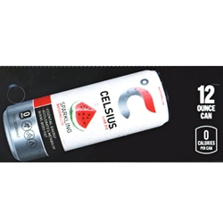 DS42CLFSW12 - Celsius Live Fit Sparkling Watermelon Label (12oz Can with Calorie) - 1 3/4" x 3 19/32"