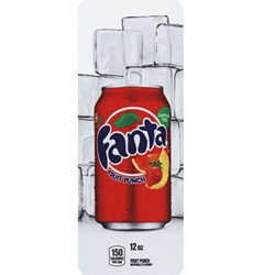 DS33FFP12 - Royal Chameleon Fanta Fruit Punch Label (12oz Can W/Calorie) - 3 5/8" X 10"