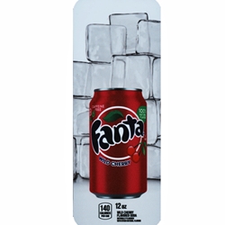 DS33FWC12 - Royal Chameleon Fanta Wild Cherry Label (12oz Can W/Calorie) - 3 5/8" X 10"