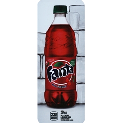 DS33FWC20 - Royal Chameleon Fanta Wild Cherry Label (20oz Bottle with Calorie) - 3 5/8" x 10"