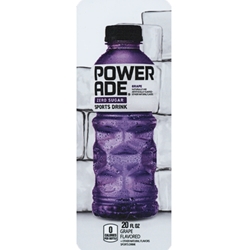 DS33PGZ20 - Royal Chameleon Powerade Ion Grape Zero Label (20oz Bottle with Calorie) - 3 5/8" x 10"