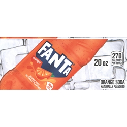 DS42FO20 - Fanta Orange Label (20oz Bottle with Calorie) - 1 3/4" x 3 19/32"