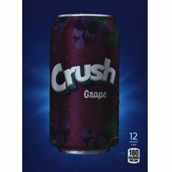 DS22CRG12 - D.N. HVV Crush Grape Label (12oz Can with Calorie) - 5 5/16" x 7 13/16"