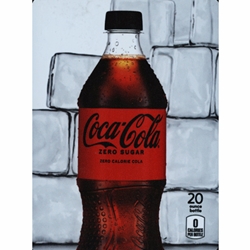 DS22CZ20 - D.N. HVV Coca-Cola Zero Label (20oz Bottle with Calorie) - 5 5/16" x 7 13/16"