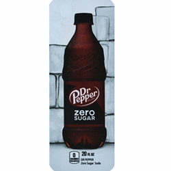 DS33DPZS20 - Royal Chameleon Dr. Pepper Zero Label (20oz Bottle with Calorie) - 3 5/8" x 10"
