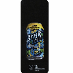 DS33BLIT12 - Royal Chameleon Brisk Iced Tea Lemon Label (12oz Can with Calorie) - 3 5/8" x 10"