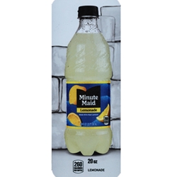 DS33MML20 - Royal Chameleon Minute Maid Lemonade Label (20oz Bottle with Calorie) - 3 5/8" x 10"
