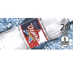 DS42O20 - Ozarka Spring Water Label (20oz Bottle with Calorie) - 1 3/4" x 3 19/32"
