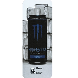 DS33MEB16 - Royal Chameleon Monster Electric Blue Label (16 oz Can with Calorie) - 3 5/8" x 10"