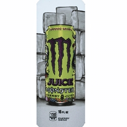 DS33MJVG16 - Royal Chameleon Monster Voodoo Grape Energy Juice Label (16 oz Can with Calorie) - 3 5/8" x 10"