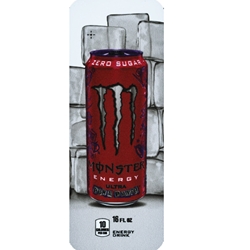 DS33MUPP16 - Royal Chameleon Monster Ultra Punk Punch Zero Sugar Label (16 oz Can with Calorie) - 3 5/8" x 10"