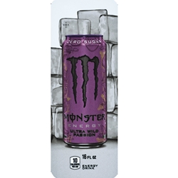 DS33MUWP16 - Royal Chameleon Monster Ultra Wild Passion Zero Sugar Label (16 oz Can with Calorie) - 3 5/8" x 10"